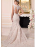 Ivory Lace Tulle Buttons Back Fashion Wedding Dress 